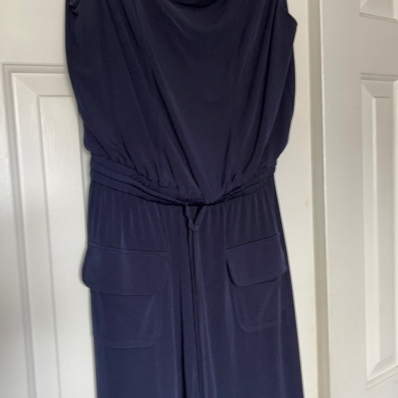 Vince Camuto Navy S jumpsuit zipper back - Picture 3 of 6